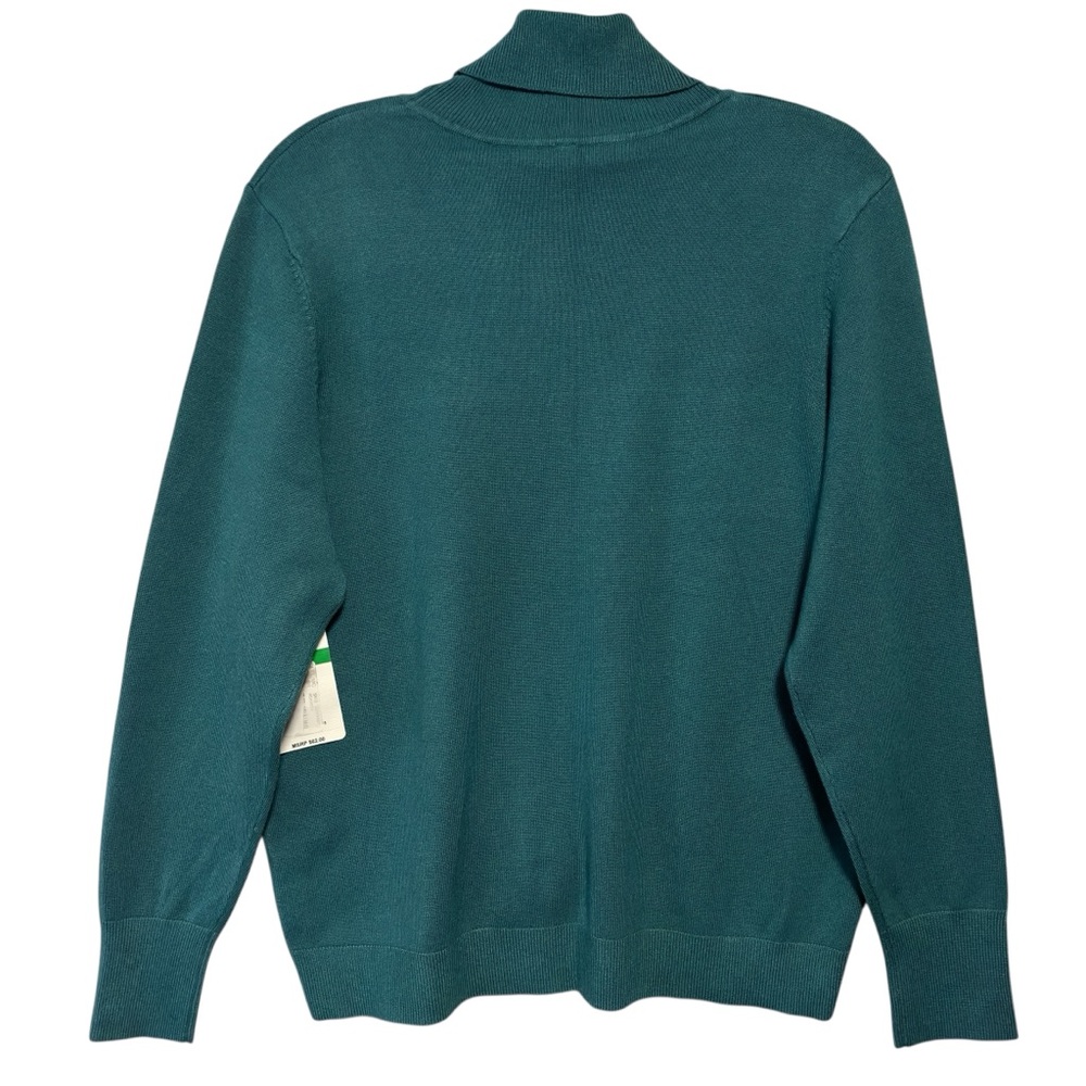 NEW VTG Leo & Nicole Long sleeve turtleneck long cuffs mother of pearl buttons